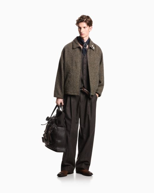Emporio Armani Black Tailored Trousers for men