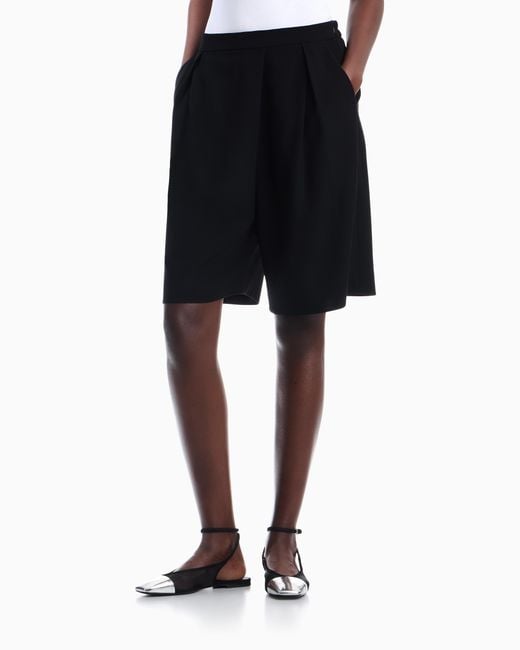 Emporio Armani Black Bermuda Shorts