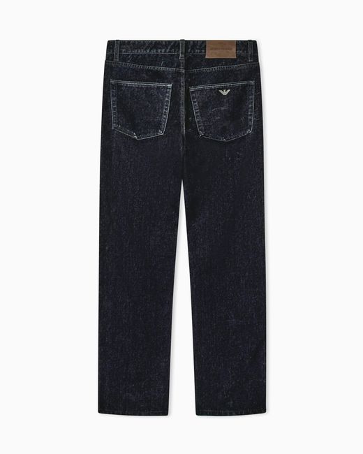 Emporio Armani Blue J76 Straight Fit Jeans for men