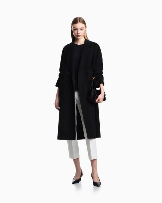 Emporio Armani White High-Waisted Trousers