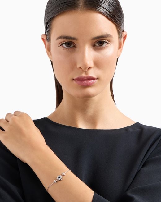 Emporio Armani White Sterling Station Bracelet