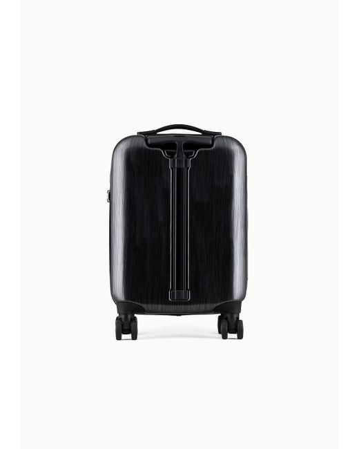 Emporio Armani Black Abs Carry-on Bag With Oversized, Embossed Eagle for men