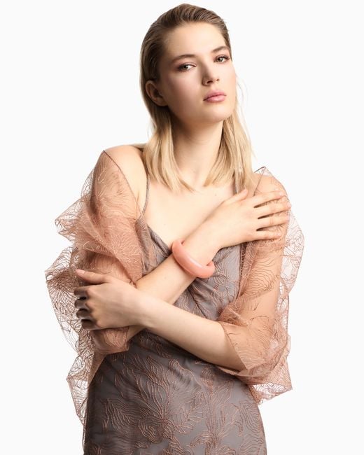 Emporio Armani Pink Asymmetric Bangle