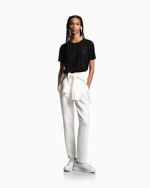 Emporio Armani Black Asv Valentine's Day Capsule Collection Jersey T-Shirt