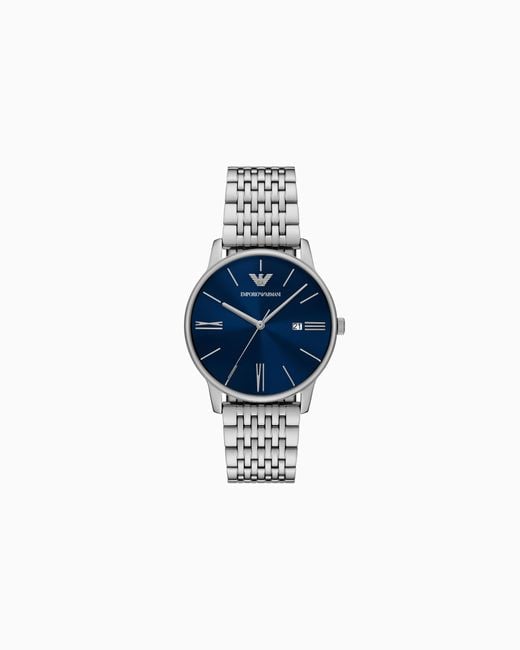 Orologio A Tre Lancette di Emporio Armani in Blue da Uomo