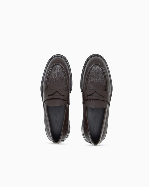 Emporio Armani White Slip-On Loafer for men