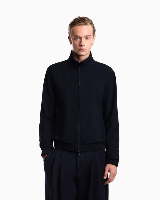 Emporio Armani Blue Full-Zip Blouson for men