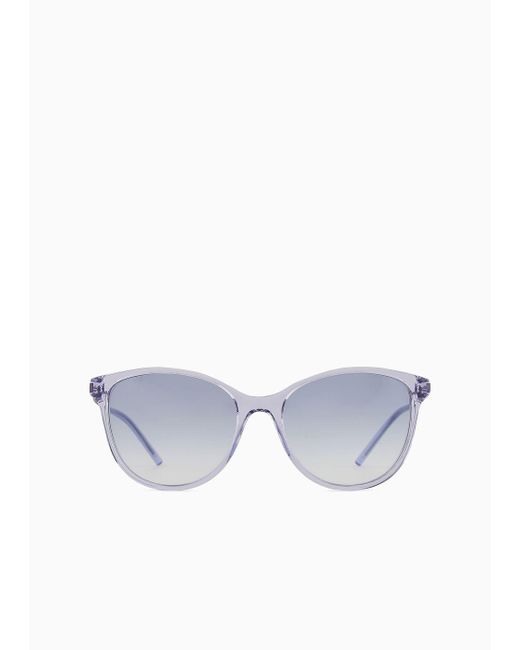 Emporio Armani White Cat-eye Sunglasses