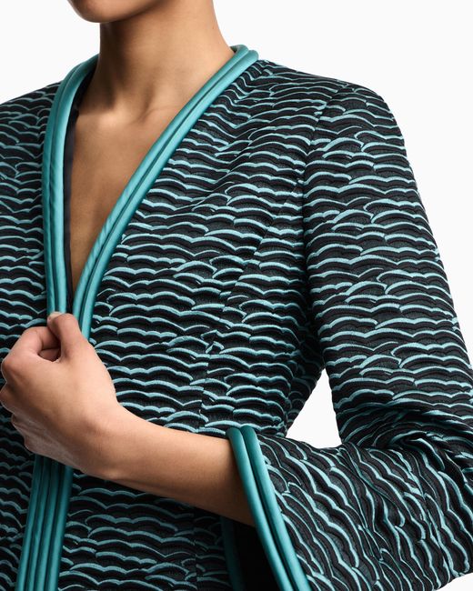 Emporio Armani Green Flared-Sleeved Jacket