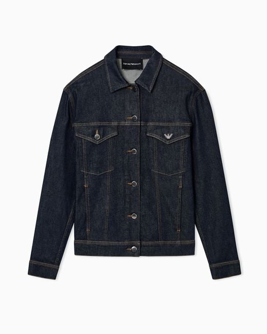 Emporio Armani Blue Rinsed Denim Jacket