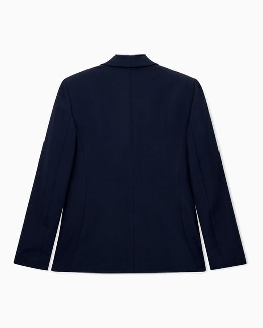 Emporio Armani Blue Single-Breasted Blazer