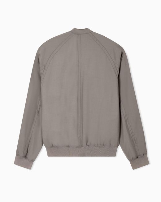 Emporio Armani Gray Zip-Up Blouson for men