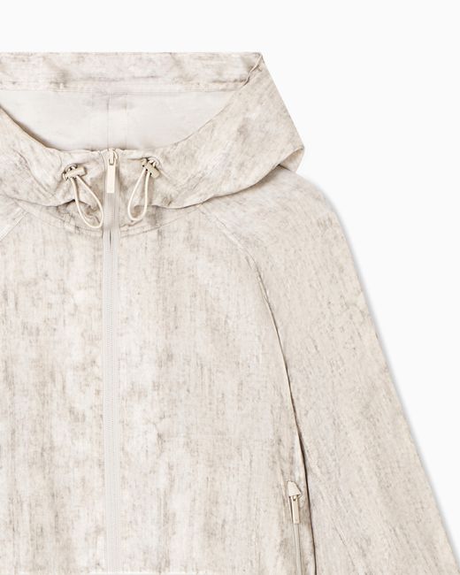 Emporio Armani White Hooded Blouson