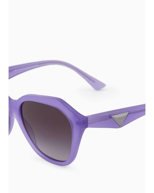 Emporio Armani Purple Irregular-shaped Sunglasses