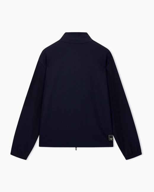 Emporio Armani Blue Full-Zip Sweatshirt for men