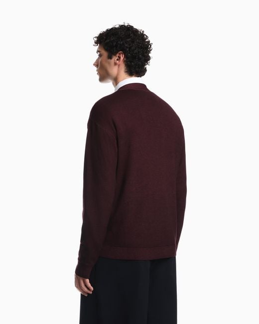 Emporio Armani Purple Cardigan for men