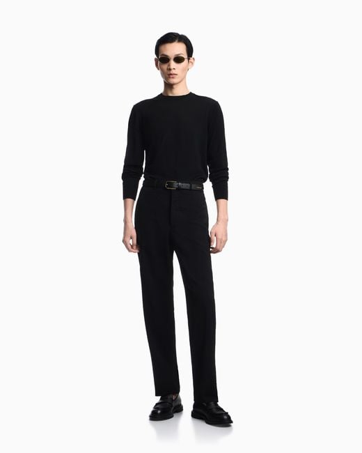 Emporio Armani Black Pullover Essential for men