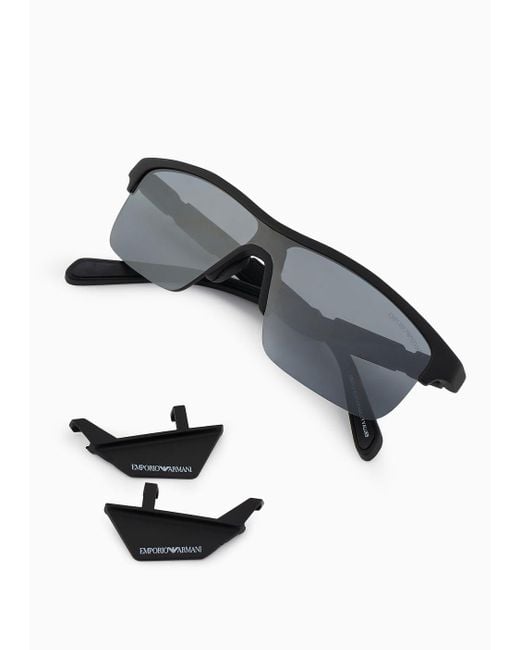 Gafas De Sol De Forma Irregular Emporio Armani de hombre de color Black