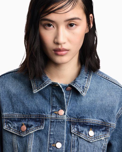 Emporio Armani Armani Jeans Denim Jacket in Blue | Lyst