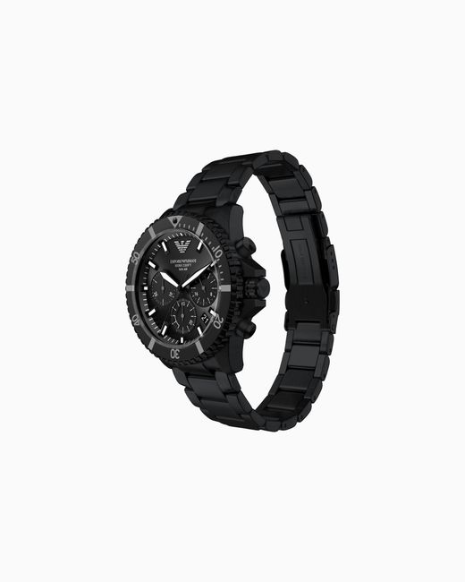 Emporio Armani Black World Explorer Solar Powered Watch for men