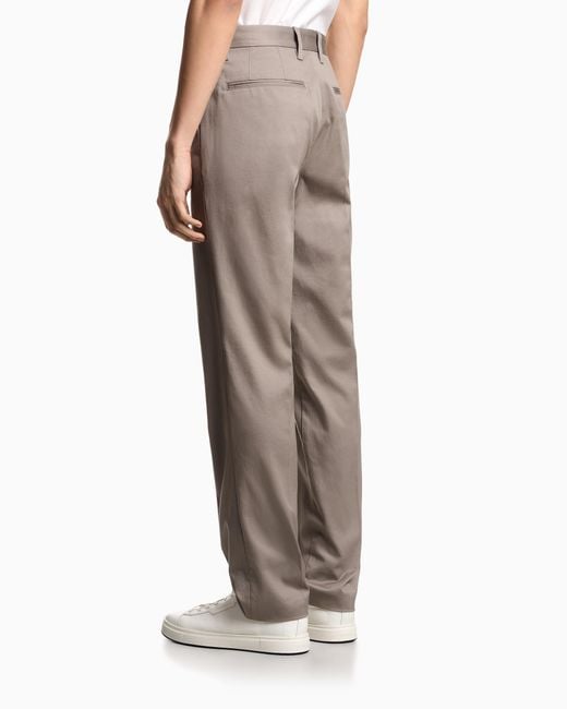 Emporio Armani Gray Comfort Cotton Chinos for men