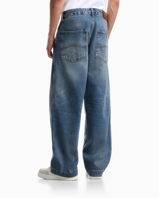 Emporio Armani Blue Armani Jeans J90 Loose-Fit Denim Jeans for men