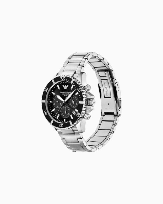 Emporio Armani White Steel Strap Watches for men