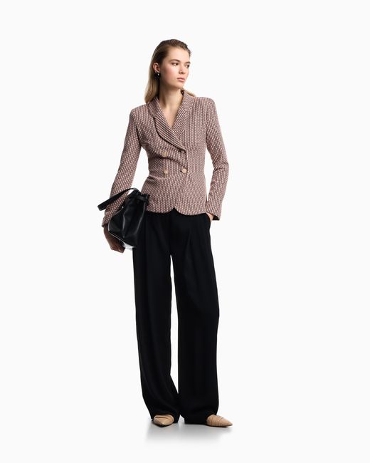 Emporio Armani Brown Double-Breasted Jacket