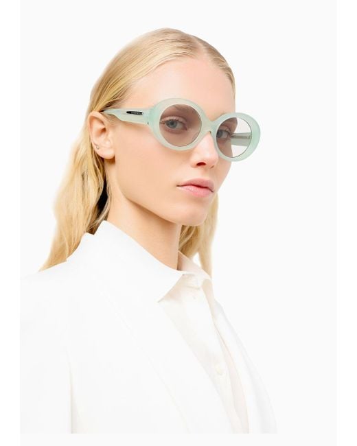 Emporio Armani White Sunglasses