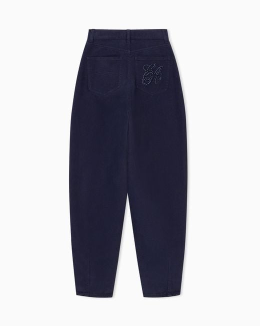 Emporio Armani Blue J7I Jeans Oval Leg Garment-Dyed Signature Capsule