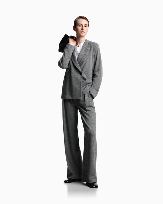 Emporio Armani White Poplin Shirt With Guru Collar