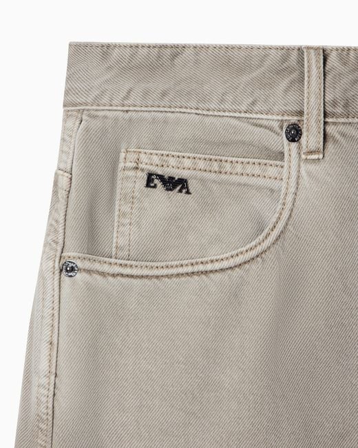 Emporio Armani Gray Denim Capsule Collection J80 Buggy Twist-Fit Jeans for men