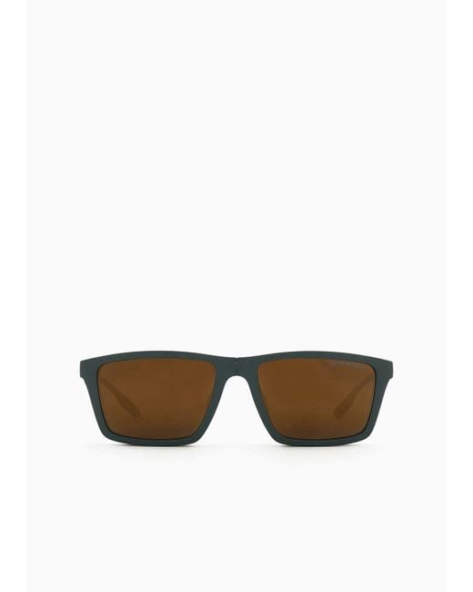 Emporio Armani Multicolor 's Rectangular Sunglasses With Interchangeable Lenses for men