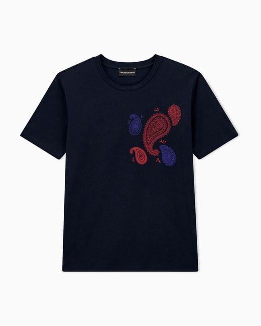 Emporio Armani Blue T-Shirt Capsule Boteh