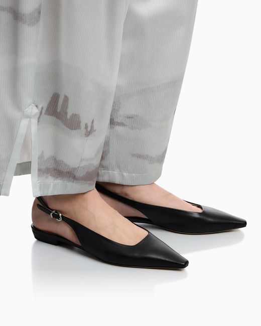Emporio Armani White Ballet Flat