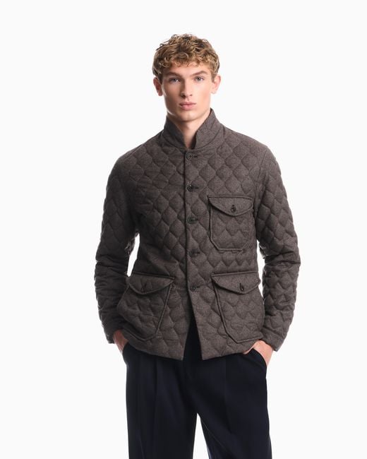Emporio Armani Gray Blouson Jacket for men