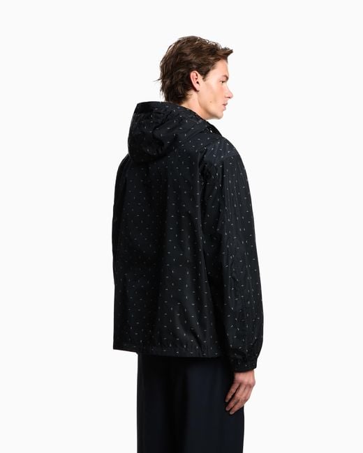 Emporio Armani Blue Windbreakers for men