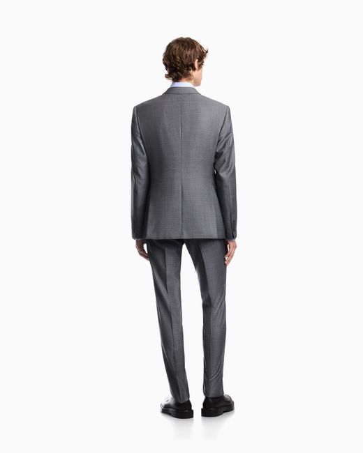 Emporio Armani Gray Lined Suit for men