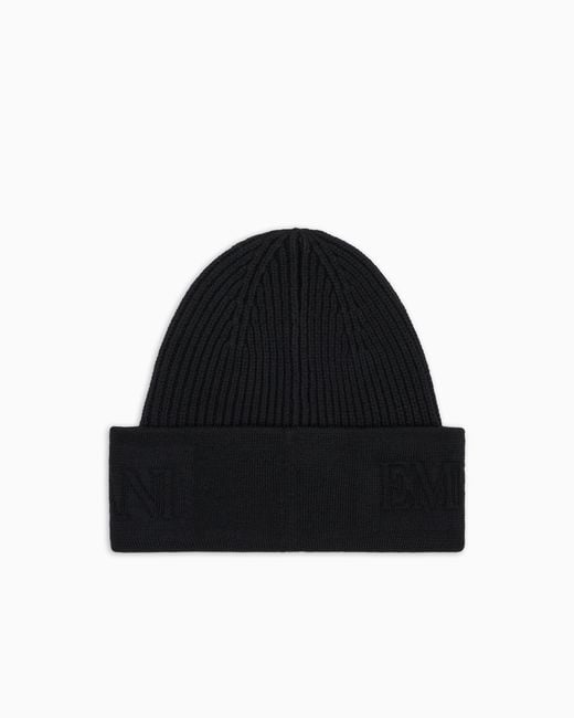 Berretto di Emporio Armani in Black da Uomo