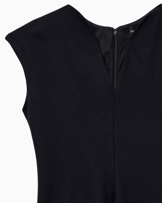 Emporio Armani Black Sleeveless A-Line Dress