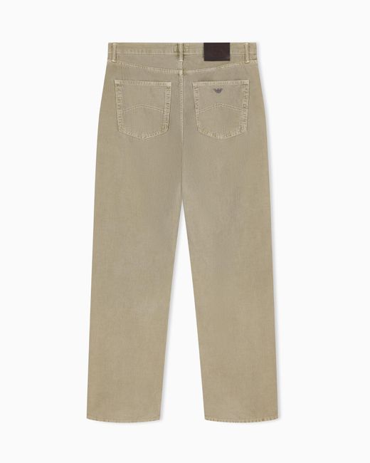 Emporio Armani Natural Regular Fit Five-Pocket Trousers for men
