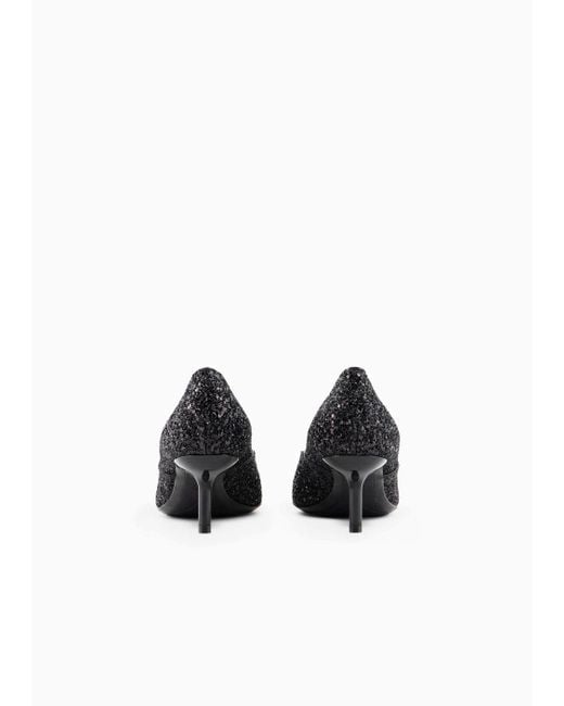 armani glitter trainers women's