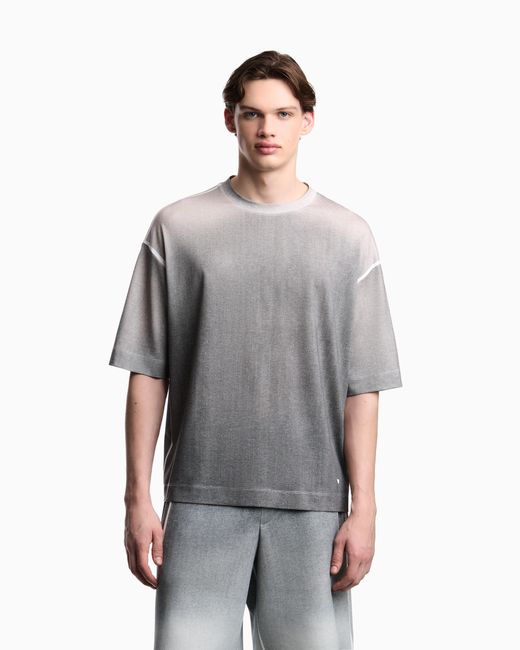 Emporio Armani Gray Oversized T-Shirt for men