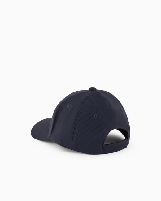 Emporio Armani Blue Travel Essentials Nylon Baseball Cap for men