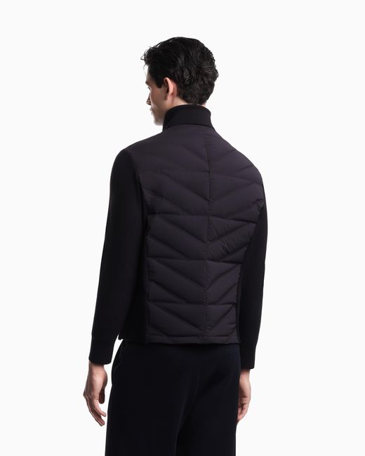 Emporio Armani Blue Ssc Napoli Capsule Nylon Bomber Jacket for men