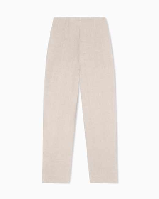 Emporio Armani Natural Oval-Leg Trousers