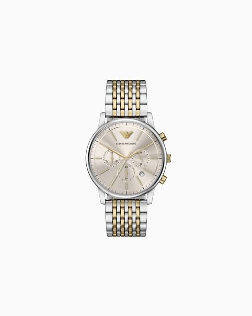 Emporio Armani White Quartz Chronograph Watch for men