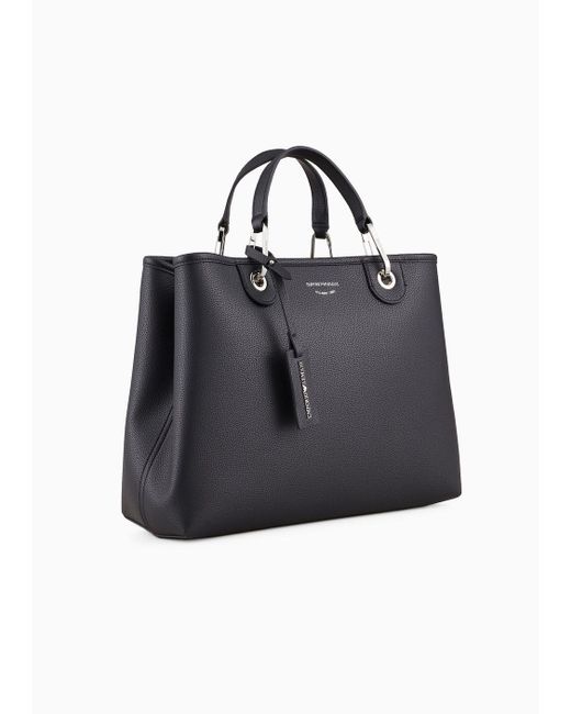 Bolso Shopper Myea Bag Mediano Con Estampado De Ciervo Emporio Armani de color Black