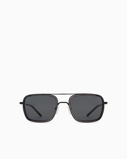 Emporio Armani Gray Square Sunglasses for men