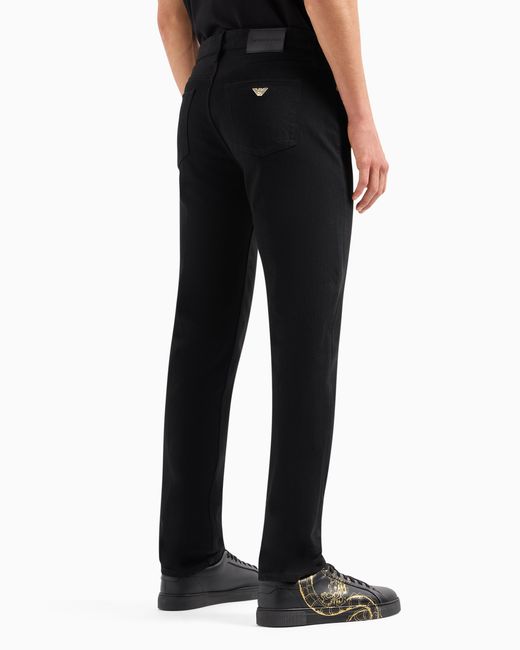 Emporio Armani Black J75 Slim-Fit Jeans for men